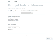 Tablet Screenshot of bridgetnelsonmonroe.wordpress.com