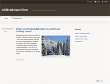 Tablet Screenshot of oldkrakowonline.wordpress.com