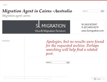 Tablet Screenshot of migrationagentincairns.wordpress.com