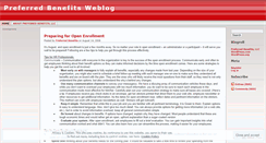Desktop Screenshot of preferredbenefits.wordpress.com