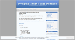 Desktop Screenshot of divingthesimilans.wordpress.com