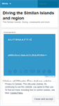 Mobile Screenshot of divingthesimilans.wordpress.com