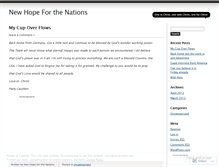 Tablet Screenshot of newhopeforthenations.wordpress.com