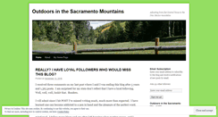 Desktop Screenshot of outdoorsinthesacramentomountains.wordpress.com