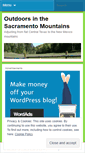 Mobile Screenshot of outdoorsinthesacramentomountains.wordpress.com