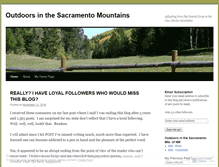 Tablet Screenshot of outdoorsinthesacramentomountains.wordpress.com