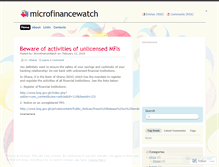 Tablet Screenshot of microfinancewatch.wordpress.com