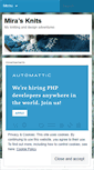 Mobile Screenshot of miraknits.wordpress.com
