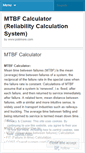 Mobile Screenshot of mtbfcalculator.wordpress.com
