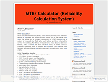 Tablet Screenshot of mtbfcalculator.wordpress.com