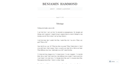 Desktop Screenshot of benjaminpkahammond.wordpress.com