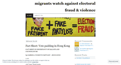 Desktop Screenshot of migrantswatch.wordpress.com