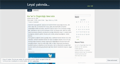 Desktop Screenshot of leyaldergisi.wordpress.com