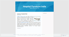 Desktop Screenshot of hospitalfurnitureindia.wordpress.com