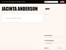 Tablet Screenshot of jacintaanderson.wordpress.com