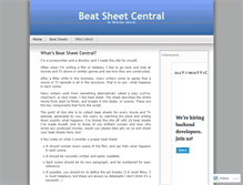 Tablet Screenshot of beatsheetcentral.wordpress.com