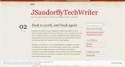 Desktop Screenshot of jsandorffytechwriter.wordpress.com