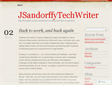 Tablet Screenshot of jsandorffytechwriter.wordpress.com