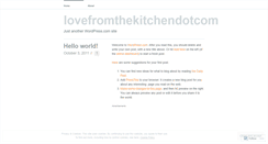 Desktop Screenshot of lovefromthekitchendotcom.wordpress.com
