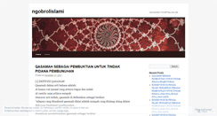 Desktop Screenshot of ngobrolislami.wordpress.com