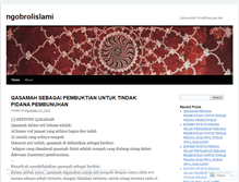 Tablet Screenshot of ngobrolislami.wordpress.com