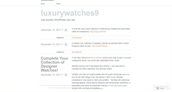 Desktop Screenshot of luxurywatches9.wordpress.com