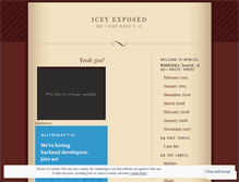 Tablet Screenshot of iceybaby.wordpress.com