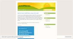 Desktop Screenshot of activepets.wordpress.com