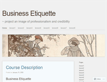 Tablet Screenshot of businessetiquette.wordpress.com