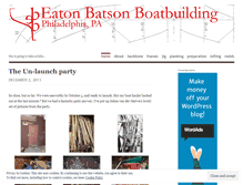 Tablet Screenshot of eatonbatsonboatbuilding.wordpress.com