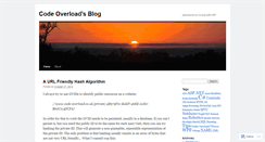 Desktop Screenshot of codeoverload.wordpress.com