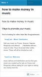 Mobile Screenshot of howtomakemoneyinmusic.wordpress.com