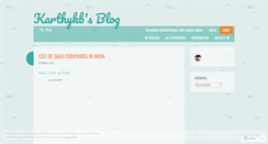 Desktop Screenshot of karthykb.wordpress.com