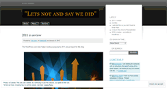 Desktop Screenshot of letsnotnsaywedid.wordpress.com