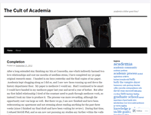 Tablet Screenshot of cultofacademia.wordpress.com