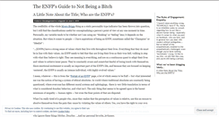 Desktop Screenshot of enfpguide.wordpress.com