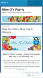 Mobile Screenshot of missgsfabric.wordpress.com
