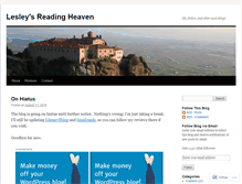 Tablet Screenshot of booksinheaven.wordpress.com