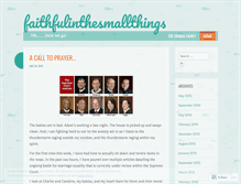 Tablet Screenshot of faithfulinthesmallthings.wordpress.com