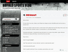 Tablet Screenshot of buffalosportsblog.wordpress.com