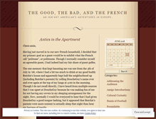 Tablet Screenshot of goodbadfrench.wordpress.com