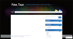 Desktop Screenshot of foultalk.wordpress.com