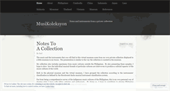 Desktop Screenshot of museomusiko.wordpress.com
