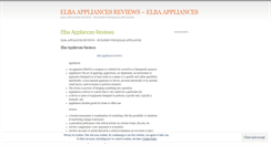 Desktop Screenshot of elbaappliancesreviewscgn.wordpress.com