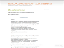 Tablet Screenshot of elbaappliancesreviewscgn.wordpress.com