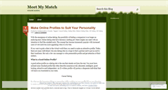 Desktop Screenshot of meetmymatch.wordpress.com