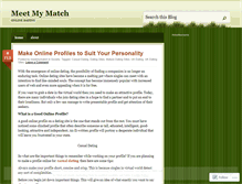 Tablet Screenshot of meetmymatch.wordpress.com