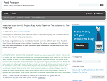 Tablet Screenshot of fredpearson.wordpress.com