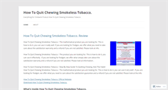 Desktop Screenshot of bloghowtoquitchewing.wordpress.com