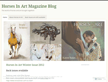 Tablet Screenshot of horsesinart.wordpress.com